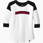 Massachusetts Institute of Technology New Era Ladies Heritage Blend 3/4-Sleeve Baseball Raglan Tee Front Thumbnail