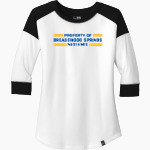 Greasewood Springs Community School Mustangs <span class="pdp-name-mascot">Greasewood Spring Community School Mustangs</span> New Era Ladies Heritage Blend 3/4-Sleeve Baseball Raglan Tee Front Thumbnail