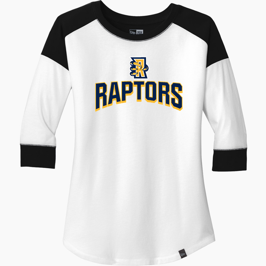 Rham Raptors <span class="pdp-name-mascot">Rham Sachems</span> New Era Ladies Heritage Blend 3/4-Sleeve Baseball Raglan Tee