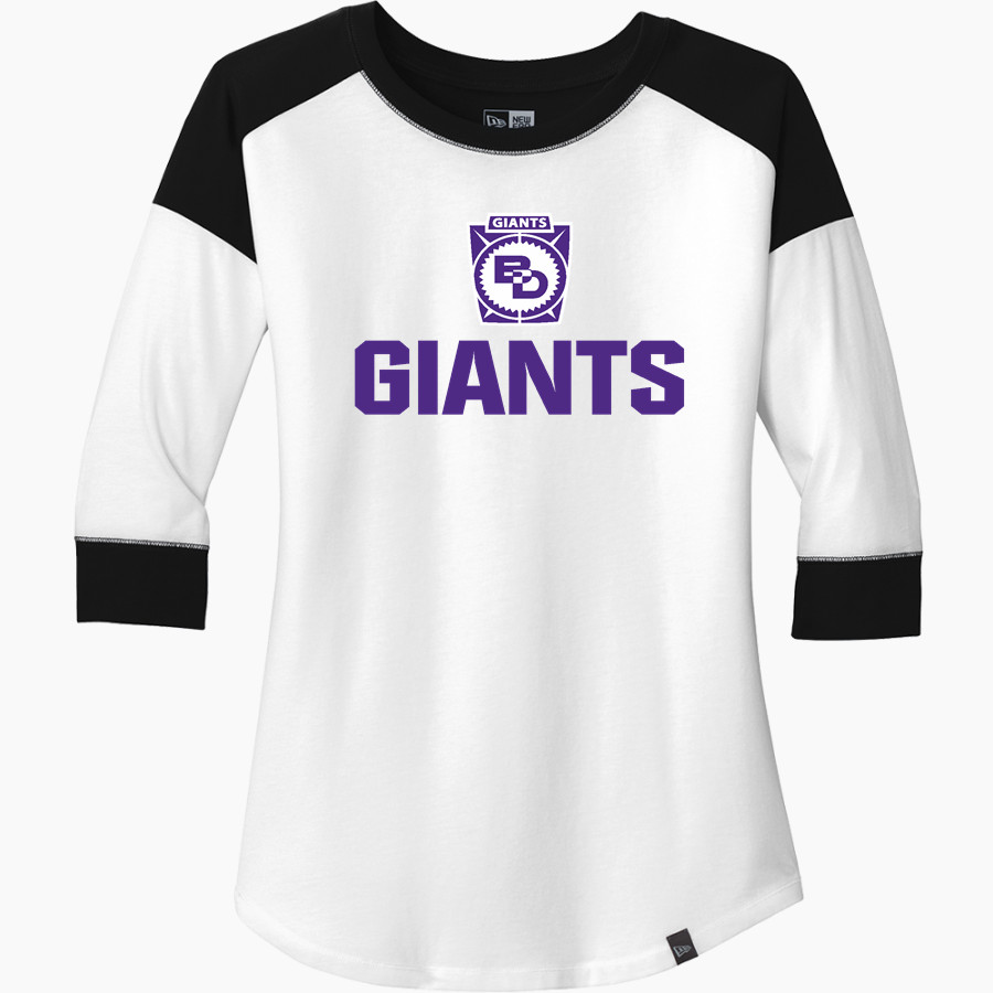 Ben Davis Giants <span class="pdp-name-mascot">Ben Davis Giants</span> New Era Ladies Heritage Blend 3/4-Sleeve Baseball Raglan Tee