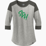 St. Patrick of Heatherdowns Irish <span class="pdp-name-mascot">St. Patrick of Heatherdowns Irish</span> New Era Ladies Heritage Blend 3/4-Sleeve Baseball Raglan Tee Front Thumbnail