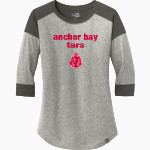 Anchor Bay Tars Tars <span class="pdp-name-mascot">Anchor Bay Tars</span> New Era Ladies Heritage Blend 3/4-Sleeve Baseball Raglan Tee Front Thumbnail