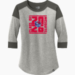 Mesquite Desert Dogs New Era Ladies Heritage Blend 3/4-Sleeve Baseball Raglan Tee Front Thumbnail