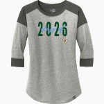 Evergreen Lutheran Eagles <span class="pdp-name-mascot">Evergreen Lutheran Eagles</span> New Era Ladies Heritage Blend 3/4-Sleeve Baseball Raglan Tee Front Thumbnail
