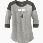 Renaissance Knights <span class="pdp-name-mascot">Renaissance Knights</span> New Era Ladies Heritage Blend 3/4-Sleeve Baseball Raglan Tee Front Thumbnail