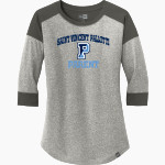 SAINT VINCENT PALLOTTI H S PANTHERS <span class="pdp-name-mascot">SAINT VINCENT PALLOTTI PANTHERS</span> New Era Ladies Heritage Blend 3/4-Sleeve Baseball Raglan Tee Front Thumbnail