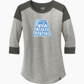 New Era Ladies Heritage Blend 3/4-Sleeve Baseball Raglan Tee