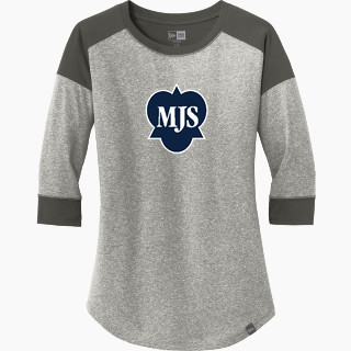 New Era Ladies Heritage Blend 3/4-Sleeve Baseball Raglan Tee