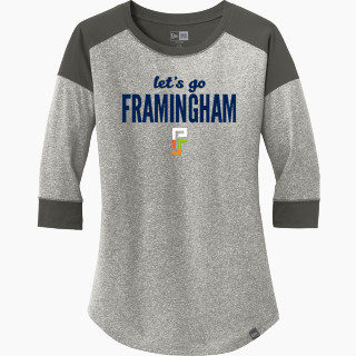 New Era Ladies Heritage Blend 3/4-Sleeve Baseball Raglan Tee