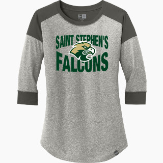 New Era Ladies Heritage Blend 3/4-Sleeve Baseball Raglan Tee