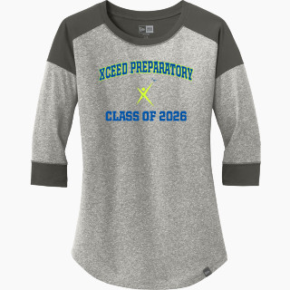 New Era Ladies Heritage Blend 3/4-Sleeve Baseball Raglan Tee