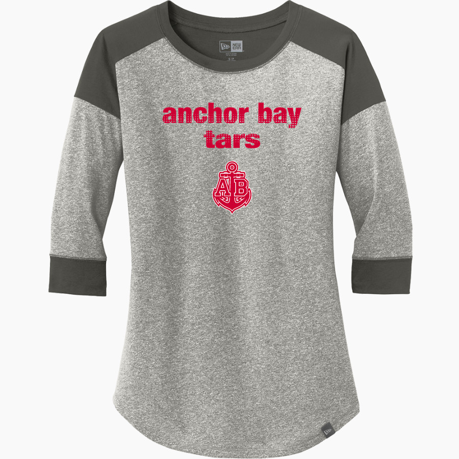 Anchor Bay Tars Tars <span class="pdp-name-mascot">Anchor Bay Tars</span> New Era Ladies Heritage Blend 3/4-Sleeve Baseball Raglan Tee
