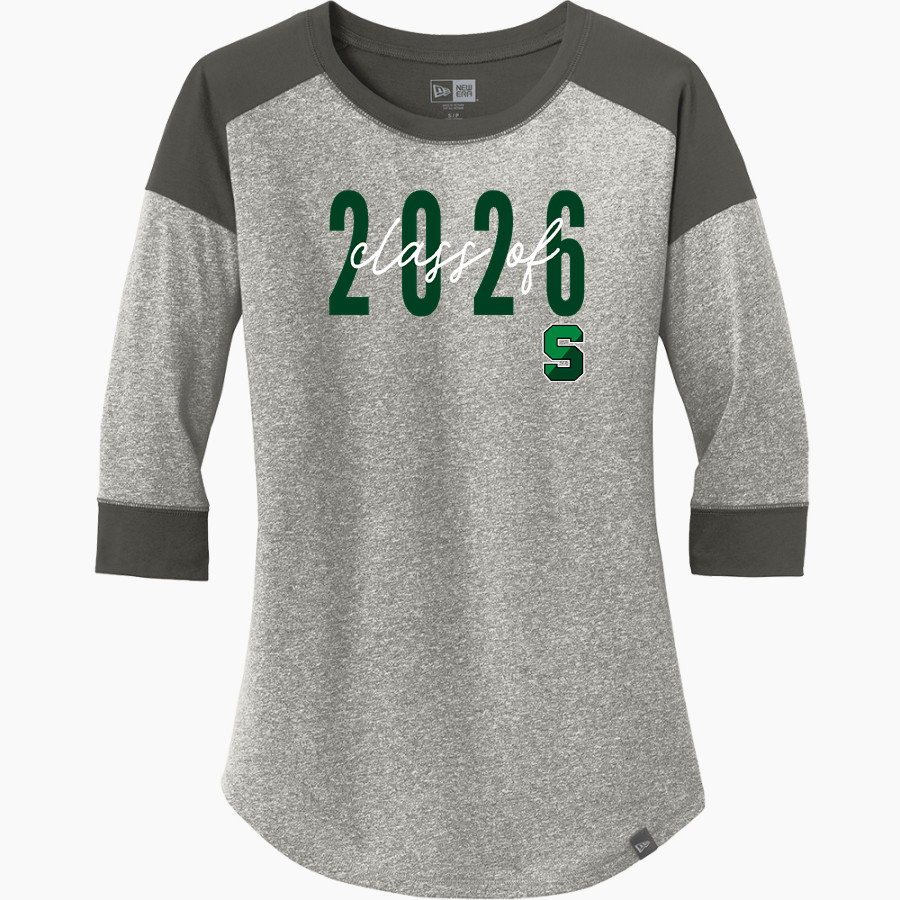 Stuart Tartans New Era Ladies Heritage Blend 3/4-Sleeve Baseball Raglan Tee