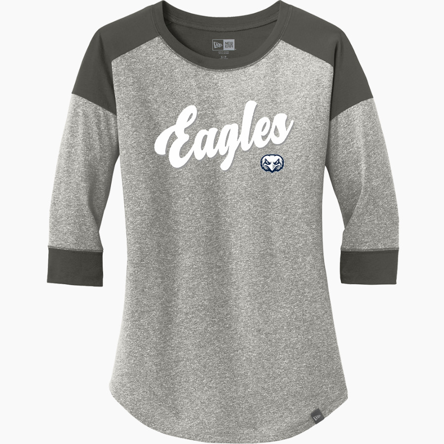Legacy Eagles <span class="pdp-name-mascot">Legacy Charter Eagles</span> New Era Ladies Heritage Blend 3/4-Sleeve Baseball Raglan Tee