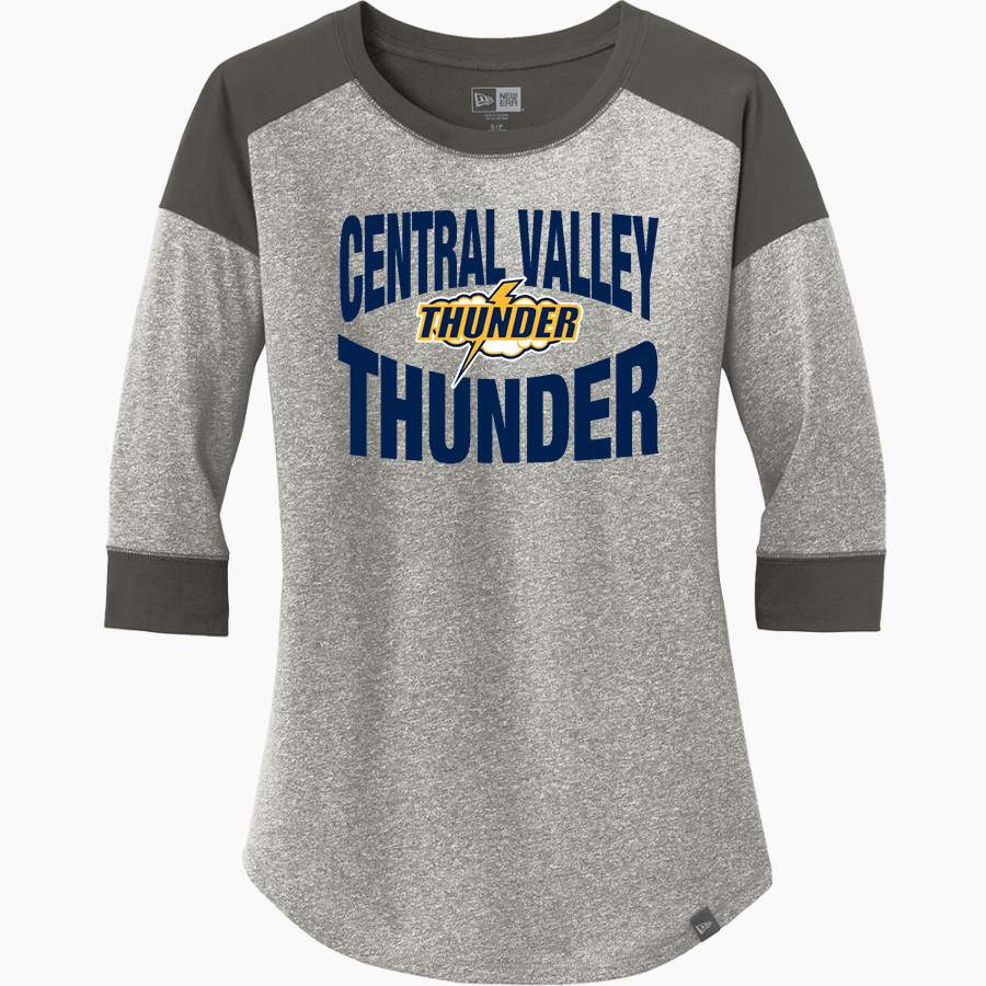Central Valley Thunder New Era Ladies Heritage Blend 3/4-Sleeve Baseball Raglan Tee