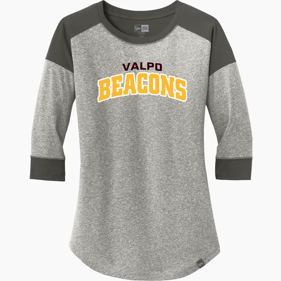 Valparaiso Beacons <span class="pdp-name-mascot">Valparaiso Beacons</span> New Era Ladies Heritage Blend 3/4-Sleeve Baseball Raglan Tee