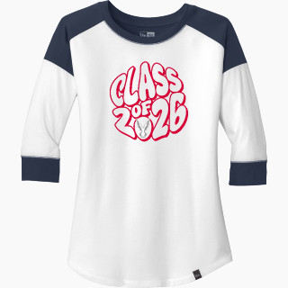 New Era Ladies Heritage Blend 3/4-Sleeve Baseball Raglan Tee