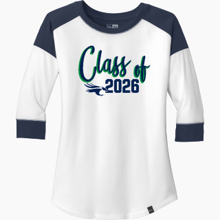 New Era Ladies Heritage Blend 3/4-Sleeve Baseball Raglan Tee