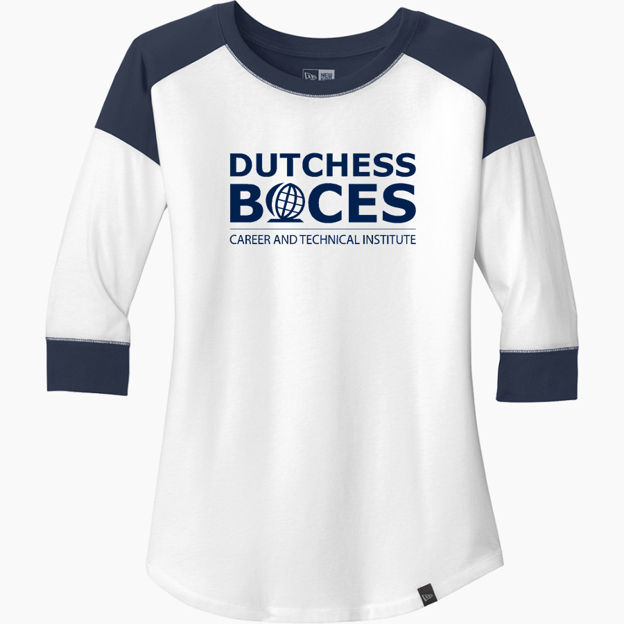 Dutchess BOCES <span class="pdp-name-mascot">Dutchess County BOCES</span> New Era Ladies Heritage Blend 3/4-Sleeve Baseball Raglan Tee