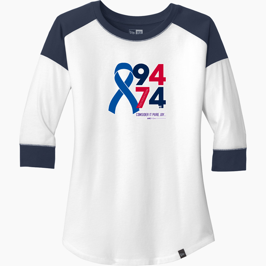 9474 Foundation 9474 Foundation New Era Ladies Heritage Blend 3/4-Sleeve Baseball Raglan Tee