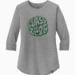 BOLES HIGH SCHOOL HORNETS New Era Ladies Heritage Blend 3/4-Sleeve Baseball Raglan Tee Front Thumbnail