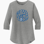 RANDOLPH HIGH SCHOOL RO-HAWKS <span class="pdp-name-mascot">RANDOLPH RO-HAWKS</span> New Era Ladies Heritage Blend 3/4-Sleeve Baseball Raglan Tee Front Thumbnail