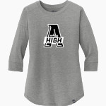 AMES HIGH SCHOOL LITTLE CYCLONES <span class="pdp-name-mascot">AMES LITTLE CYCLONES</span> New Era Ladies Heritage Blend 3/4-Sleeve Baseball Raglan Tee Front Thumbnail
