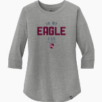 Regents Academy Eagles New Era Ladies Heritage Blend 3/4-Sleeve Baseball Raglan Tee Front Thumbnail