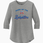 LINCOLN PARK HIGH SCHOOL RAILSPLITTERS <span class="pdp-name-mascot">LINCOLN PARK RAILSPLITTERS</span> New Era Ladies Heritage Blend 3/4-Sleeve Baseball Raglan Tee Front Thumbnail