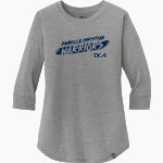 DANVILLE CHRISTIAN ACADEMY WARRIORS <span class="pdp-name-mascot">DANVILLE CHRISTIAN WARRIORS</span> New Era Ladies Heritage Blend 3/4-Sleeve Baseball Raglan Tee Front Thumbnail
