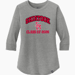 SKIATOOK HIGH SCHOOL BULLDOGS New Era Ladies Heritage Blend 3/4-Sleeve Baseball Raglan Tee Front Thumbnail