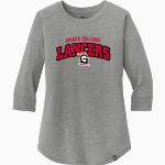 Grace College Lancers New Era Ladies Heritage Blend 3/4-Sleeve Baseball Raglan Tee Front Thumbnail