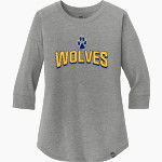 ENTERPRISE HIGH SCHOOL WOLVES New Era Ladies Heritage Blend 3/4-Sleeve Baseball Raglan Tee Front Thumbnail