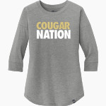 Manassas Park Cougars New Era Ladies Heritage Blend 3/4-Sleeve Baseball Raglan Tee Front Thumbnail