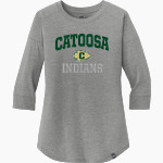 CATOOSA HIGH SCHOOL INDIANS <span class="pdp-name-mascot">CATOOSA INDIANS</span> New Era Ladies Heritage Blend 3/4-Sleeve Baseball Raglan Tee Front Thumbnail