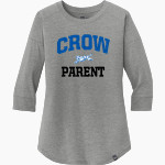 Crow Tigers New Era Ladies Heritage Blend 3/4-Sleeve Baseball Raglan Tee Front Thumbnail
