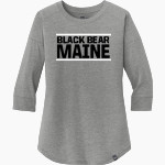 Black Bear Maine Black Bear Maine New Era Ladies Heritage Blend 3/4-Sleeve Baseball Raglan Tee Front Thumbnail