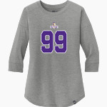 Westminster Defenders <span class="pdp-name-mascot">Westminster Defenders</span> New Era Ladies Heritage Blend 3/4-Sleeve Baseball Raglan Tee Front Thumbnail