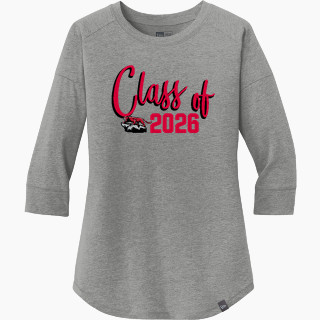 New Era Ladies Heritage Blend 3/4-Sleeve Baseball Raglan Tee