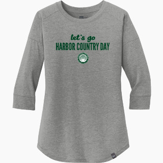 New Era Ladies Heritage Blend 3/4-Sleeve Baseball Raglan Tee