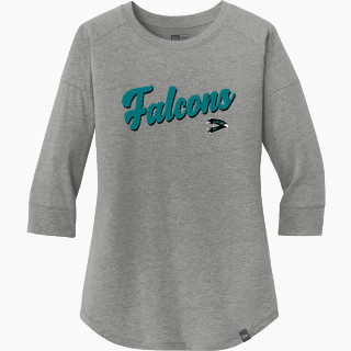 New Era Ladies Heritage Blend 3/4-Sleeve Baseball Raglan Tee