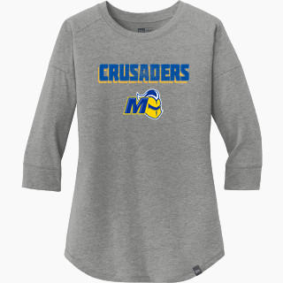 New Era Ladies Heritage Blend 3/4-Sleeve Baseball Raglan Tee