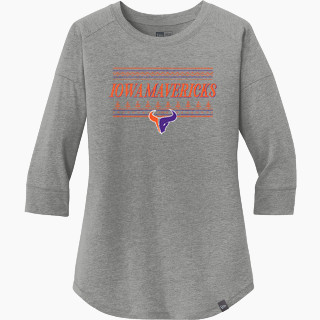 New Era Ladies Heritage Blend 3/4-Sleeve Baseball Raglan Tee