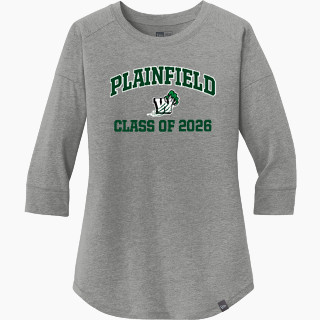 New Era Ladies Heritage Blend 3/4-Sleeve Baseball Raglan Tee