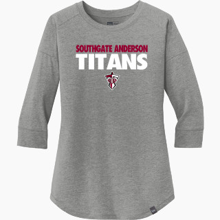 New Era Ladies Heritage Blend 3/4-Sleeve Baseball Raglan Tee