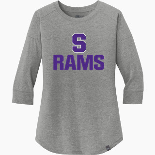 New Era Ladies Heritage Blend 3/4-Sleeve Baseball Raglan Tee