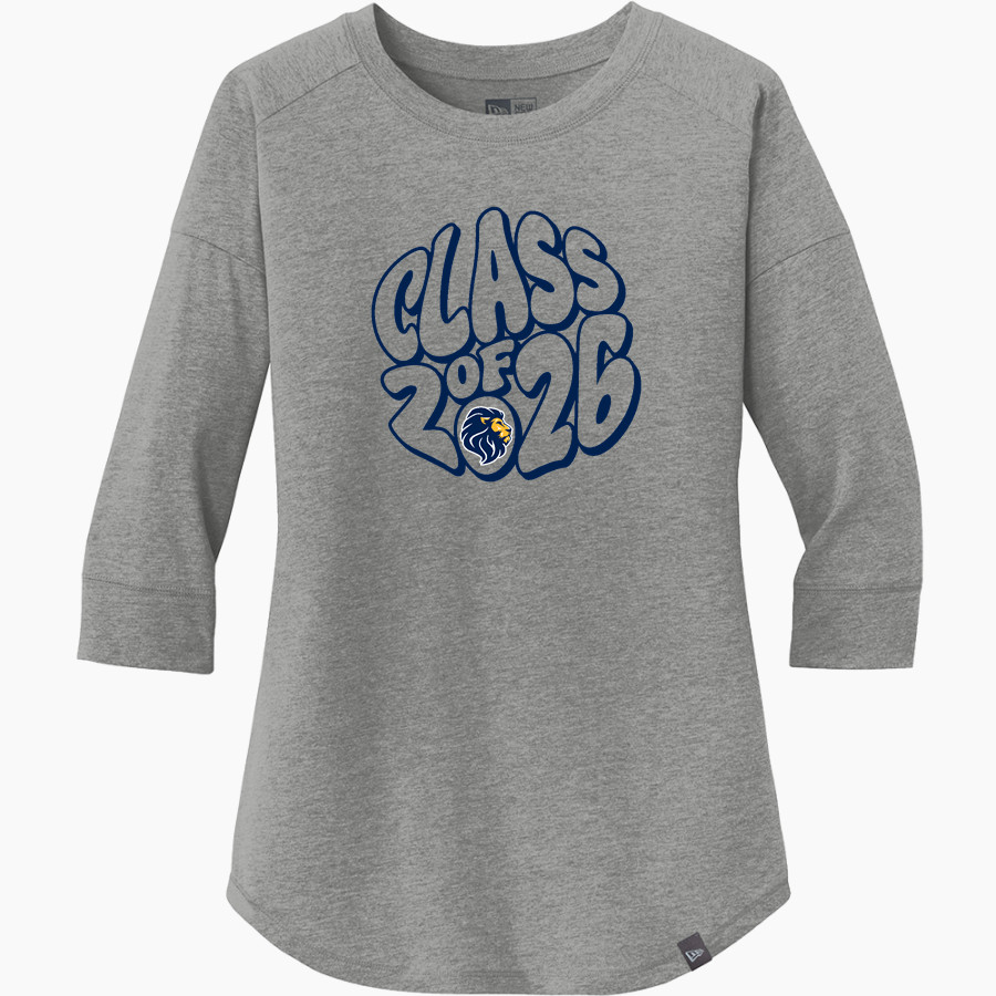 Founders Classical Lions New Era Ladies Heritage Blend 3/4-Sleeve Baseball Raglan Tee