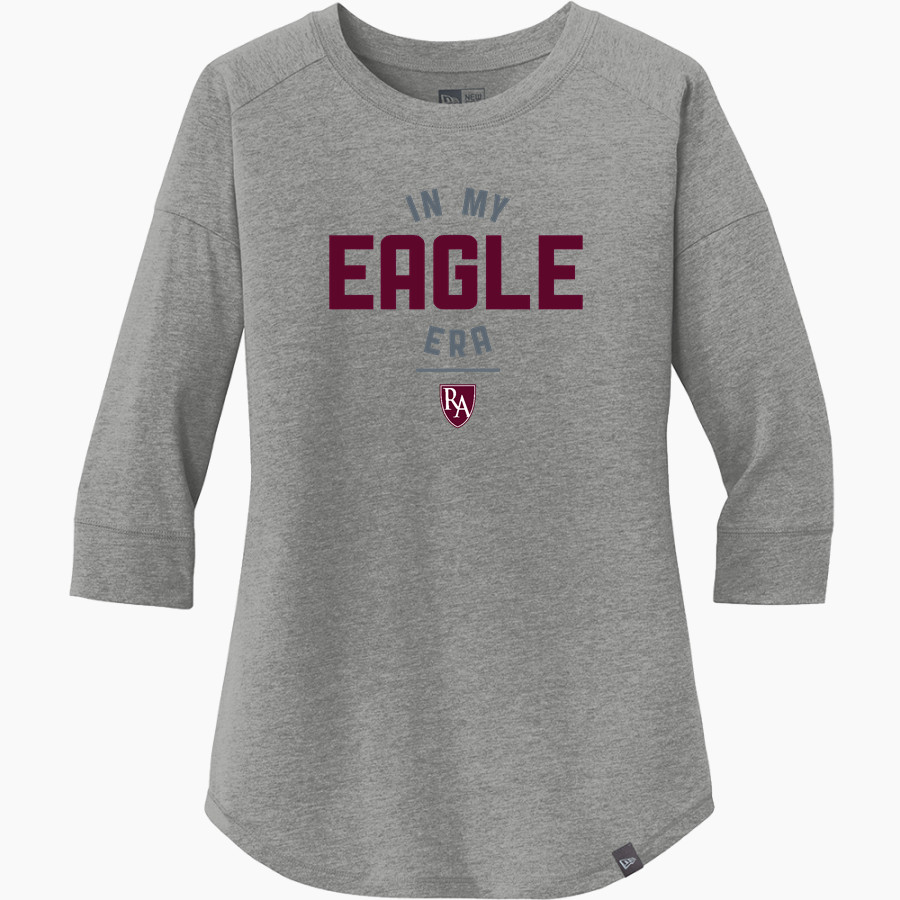 Regents Academy Eagles New Era Ladies Heritage Blend 3/4-Sleeve Baseball Raglan Tee