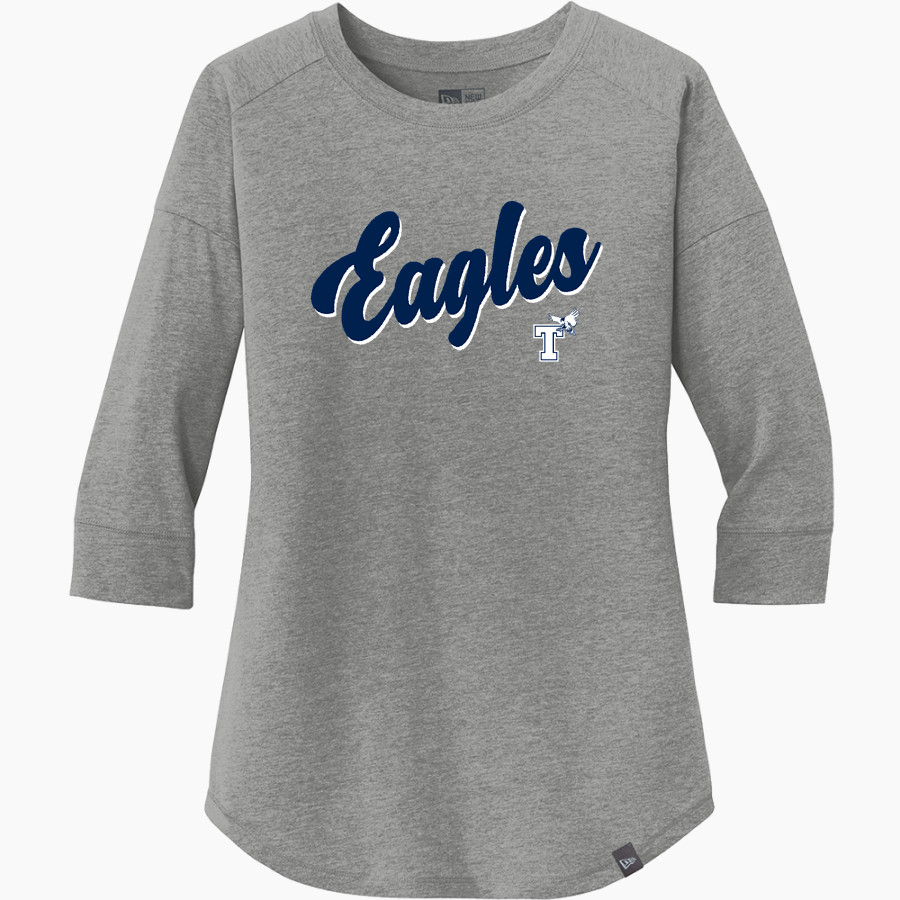 THURSTON HIGH SCHOOL EAGLES New Era Ladies Heritage Blend 3/4-Sleeve Baseball Raglan Tee
