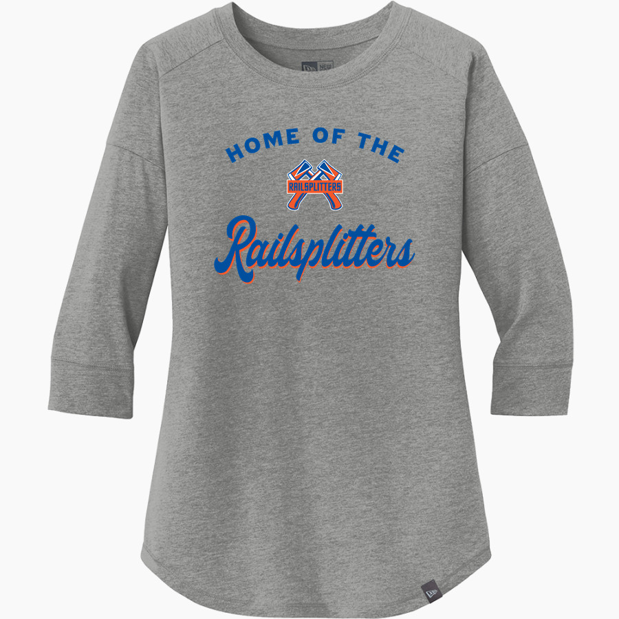 LINCOLN PARK HIGH SCHOOL RAILSPLITTERS <span class="pdp-name-mascot">LINCOLN PARK RAILSPLITTERS</span> New Era Ladies Heritage Blend 3/4-Sleeve Baseball Raglan Tee